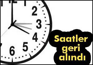 Saatler geri alındı